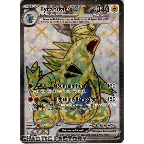 Tyranitar ex - 211/197 - Full Art Secret Rare NM