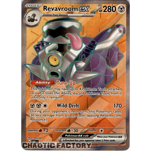 Revavroom ex - 216/197 - Full Art Secret Rare NM