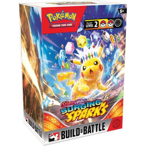 POKEMON TCG Scarlet & Violet 8 Surging Sparks Build & Battle Box