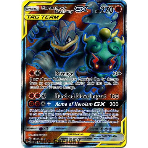 Marshadow & Machamp GX - 198/214 - Full Art Ultra Rare NM