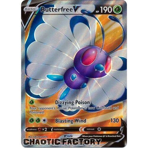 Butterfree V - 177/189 - Full Art Ultra Rare NM