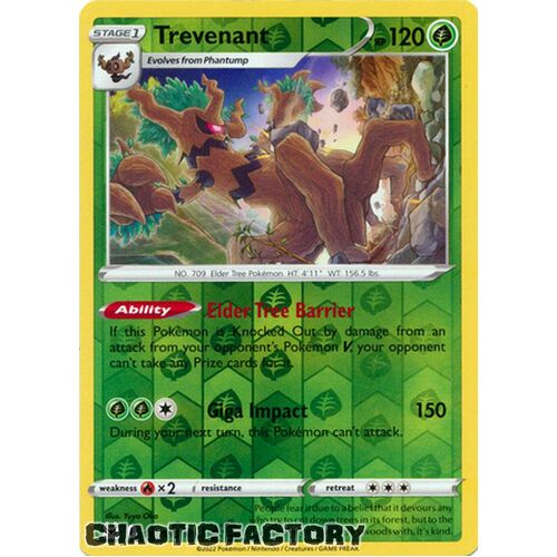 Trevenant - 017/196 - Holo Rare Reverse Holo NM