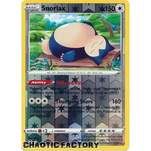 Snorlax - 143/196 - Holo Rare Reverse Holo NM