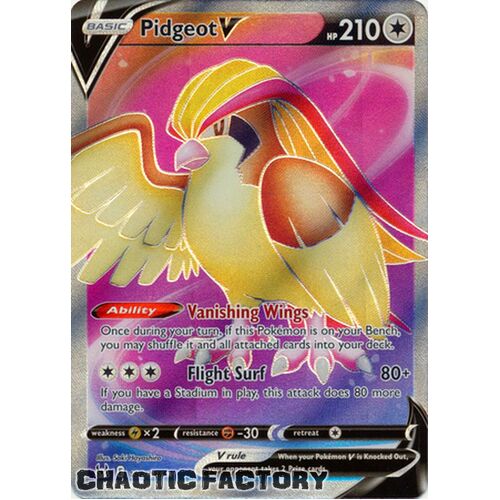 Pidgeot V - 188/196 - Full Art Ultra Rare NM