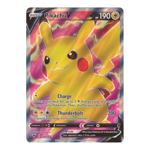 Pikachu V - 170/185 - Full Art Ultra Rare NM