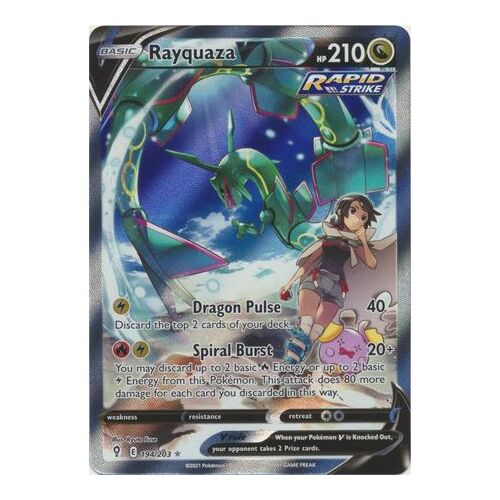 Rayquaza V - 194/203 - Alternate Art Ultra Rare NM