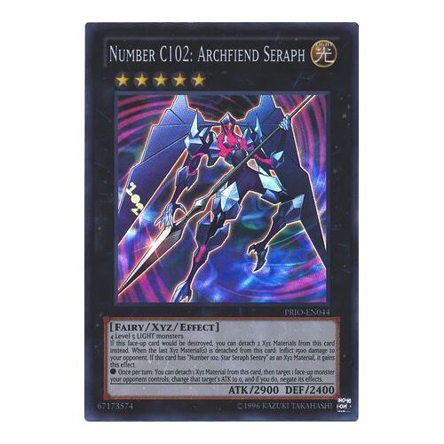 Number C102: Archfiend Seraph - PRIO-EN044 - Super Rare UNL Edition NM