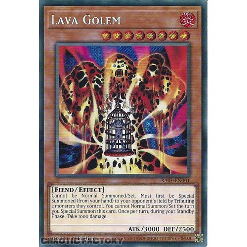 RA01-EN001 Lava Golem Secret Rare 1st Edition NM