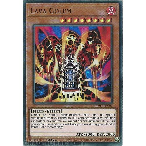 RA01-EN001 Lava Golem ULTRA Rare 1st Edition NM