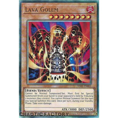 ULTIMATE Rare RA01-EN001 Lava Golem 1st Edition NM