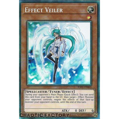 COLLECTOR'S Rare RA01-EN003 Effect Veiler 1st Edition NM