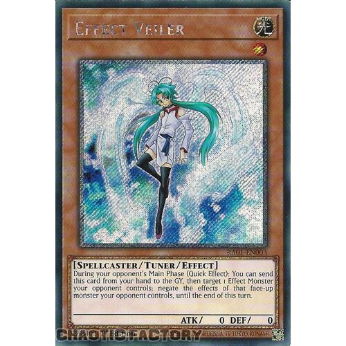 Platinum Secret Rare RA01-EN003 Effect Veiler 1st Edition NM