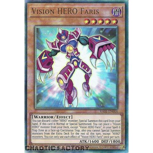 ULTIMATE Rare RA01-EN004 Vision HERO Faris 1st Edition NM