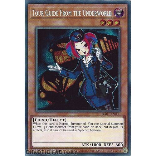 RA01-EN005 Tour Guide From the Underworld Secret Rare 1st Edition NM