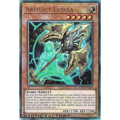 ULTIMATE Rare RA01-EN006 Artifact Lancea 1st Edition NM