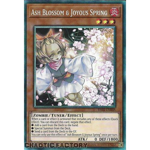 COLLECTOR'S Rare RA01-EN008 Ash Blossom & Joyous Spring 1st Edition NM