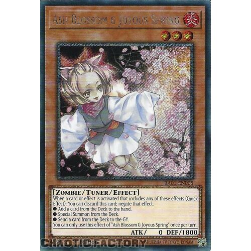 Platinum Secret Rare RA01-EN008 Ash Blossom & Joyous Spring 1st Edition NM