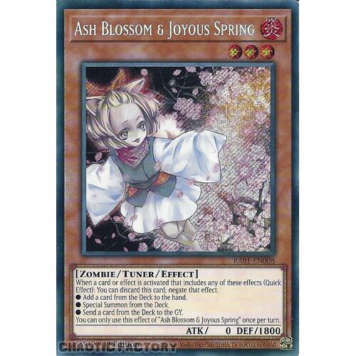 RA01-EN008 Ash Blossom & Joyous Spring Secret Rare 1st Edition NM