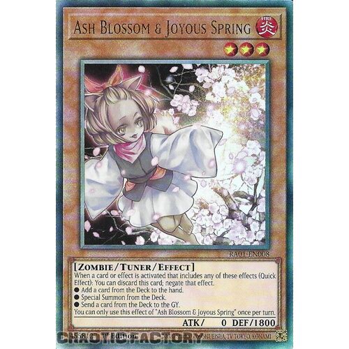 ULTIMATE Rare RA01-EN008 Ash Blossom & Joyous Spring 1st Edition NM