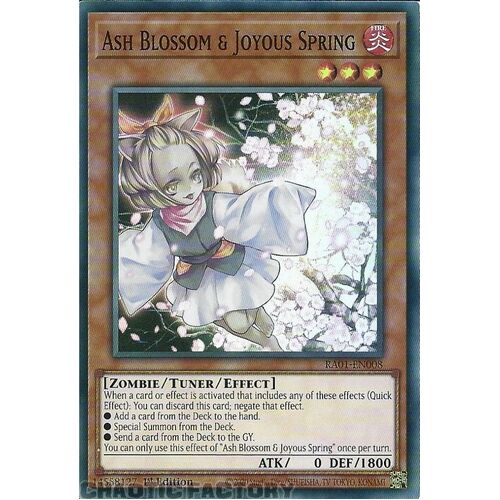 RA01-EN008 Ash Blossom & Joyous Spring Super Rare 1st Edition NM