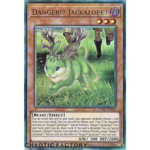 ULTIMATE Rare RA01-EN013 Danger!? Jackalope? 1st Edition NM