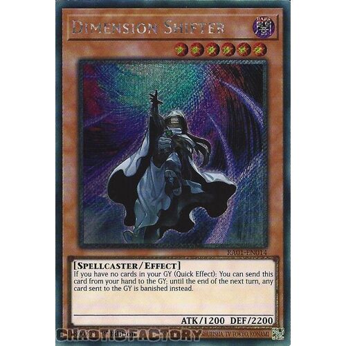 Platinum Secret Rare RA01-EN014 Dimension Shifter 1st Edition NM