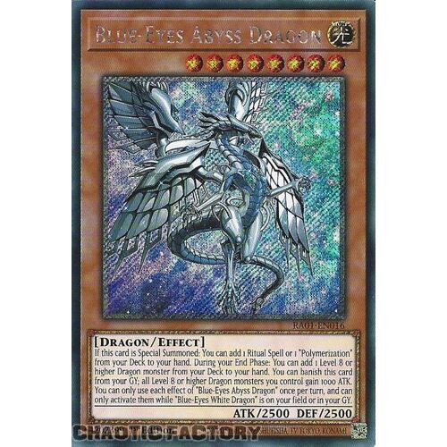 Platinum Secret Rare RA01-EN016 Blue-Eyes Abyss Dragon 1st Edition NM