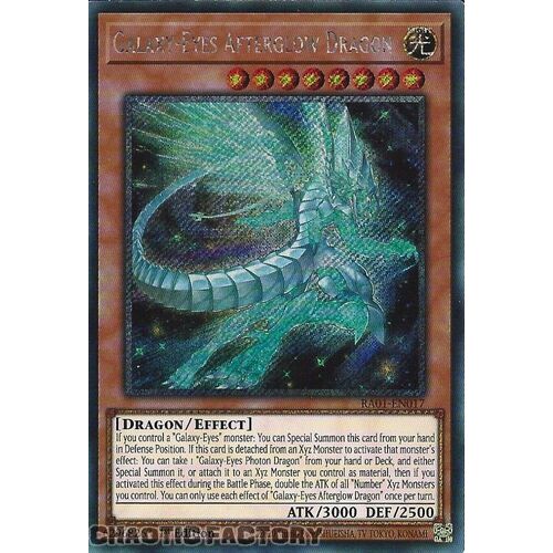 Platinum Secret Rare RA01-EN017 Galaxy-Eyes Afterglow Dragon 1st Edition NM