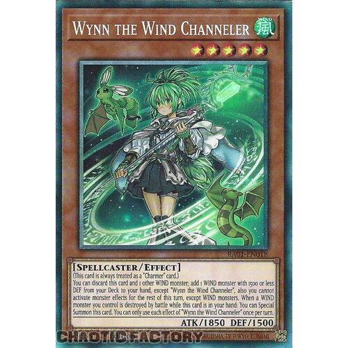 COLLECTOR'S Rare RA01-EN018 Wynn the Wind Channeler 1st Edition NM