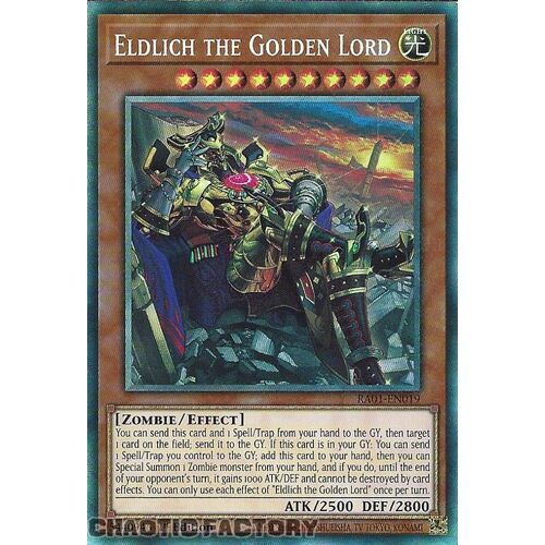 COLLECTOR'S Rare RA01-EN019 Eldlich the Golden Lord (alternate art) 1st Edition NM