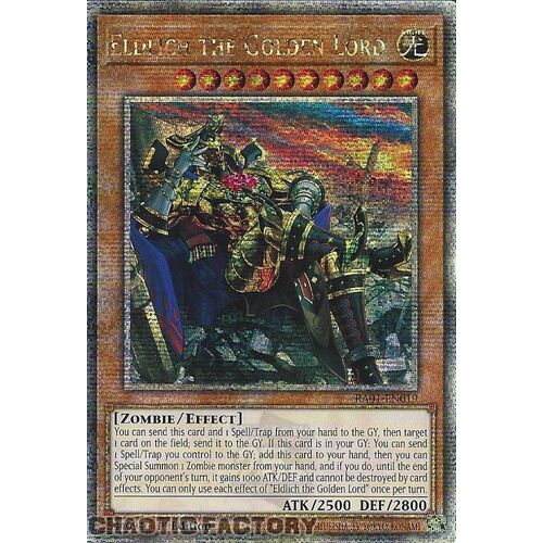 Quarter Century Secret Rare RA01-EN019 Eldlich the Golden Lord (alternate art) 1st Edition NM