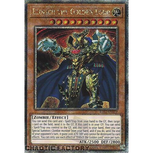 Quarter Century Secret Rare RA01-EN019 Eldlich the Golden Lord 1st Edition NM