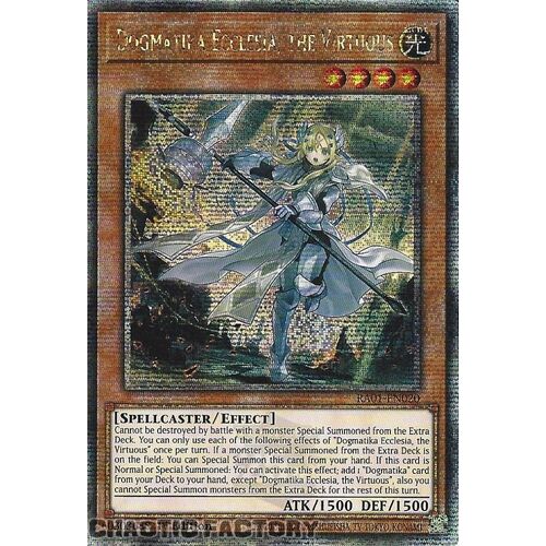 Quarter Century Secret Rare RA01-EN020 Dogmatika Ecclesia, the Virtuous 1st Edition NM