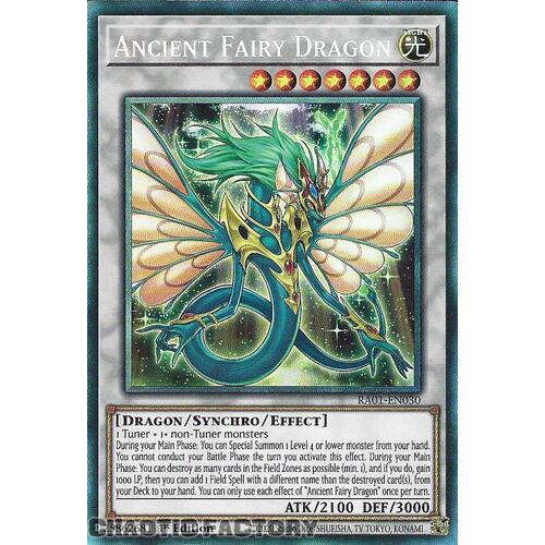 COLLECTOR'S Rare RA01-EN030 Ancient Fairy Dragon 1st Edition NM