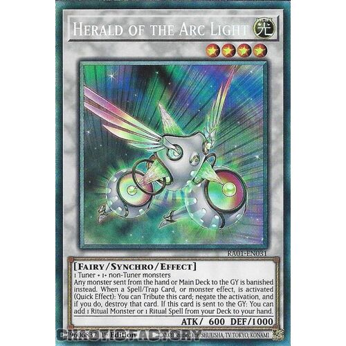 COLLECTOR'S Rare RA01-EN031 Herald of the Arc Light 1st Edition NM