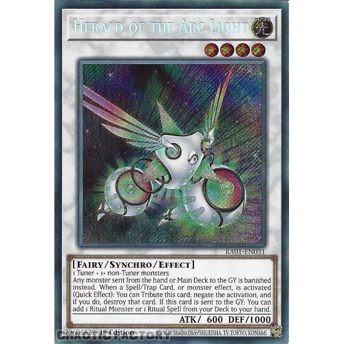 RA01-EN031 Herald of the Arc Light Secret Rare 1st Edition NM