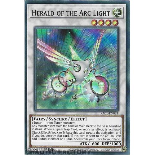 RA01-EN031 Herald of the Arc Light Super Rare 1st Edition NM