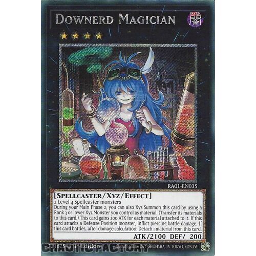 Platinum Secret Rare RA01-EN035 Downerd Magician 1st Edition NM