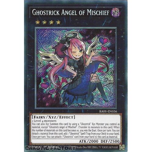 RA01-EN036 Ghostrick Angel of Mischief Secret Rare 1st Edition NM