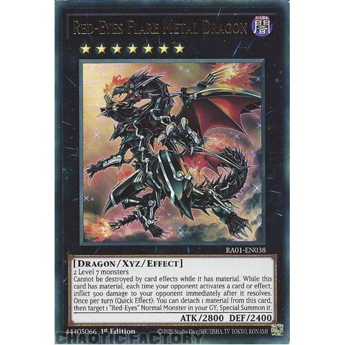 RA01-EN038 Red-Eyes Flare Metal Dragon ULTRA Rare 1st Edition NM