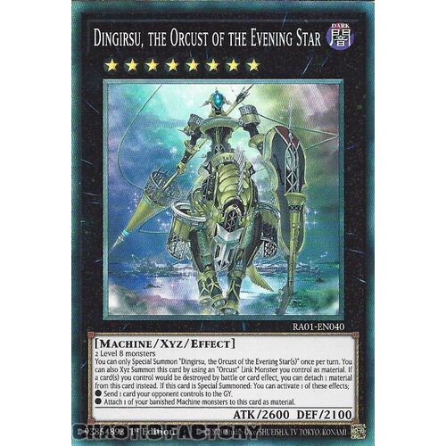 COLLECTOR'S Rare RA01-EN040 Dingirsu, the Orcust of the Evening Star 1st Edition NM