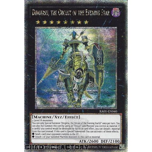 Quarter Century Secret Rare RA01-EN040 Dingirsu, the Orcust of the Evening Star 1st Edition NM