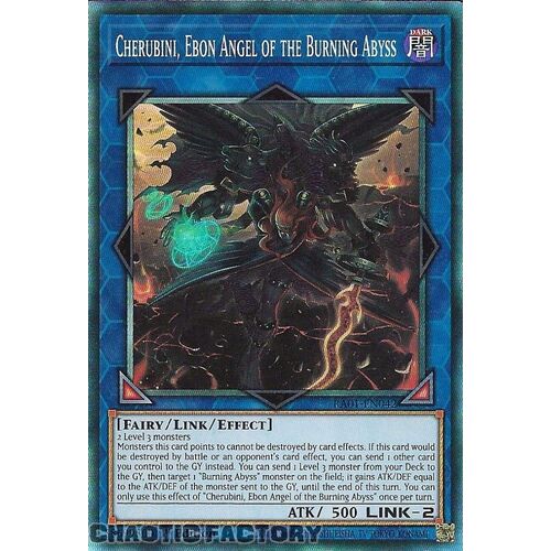 COLLECTOR'S Rare RA01-EN042 Cherubini, Ebon Angel of the Burning Abyss 1st Edition NM