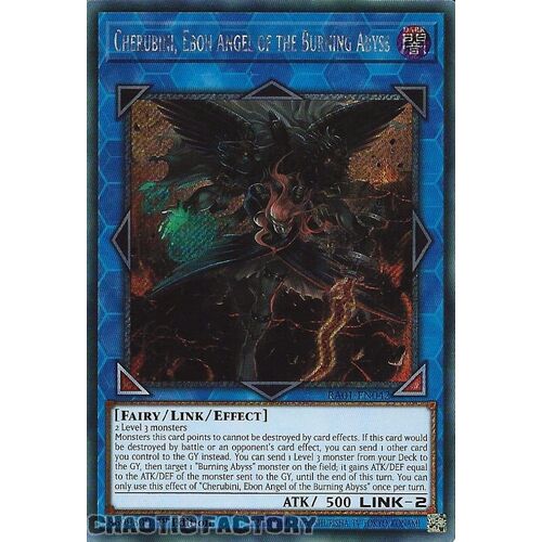 Platinum Secret Rare RA01-EN042 Cherubini, Ebon Angel of the Burning Abyss 1st Edition NM