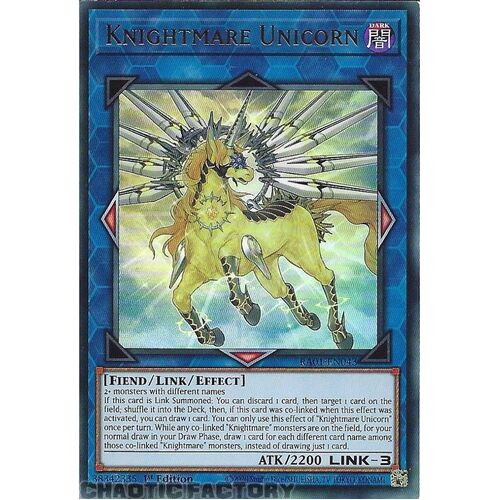 RA01-EN043 Knightmare Unicorn ULTRA Rare 1st Edition NM