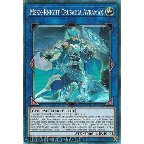 COLLECTOR'S Rare RA01-EN044 Mekk-Knight Crusadia Avramax 1st Edition NM