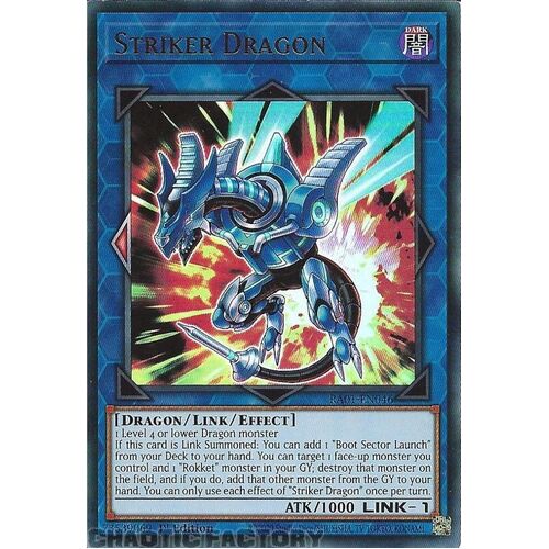 RA01-EN046 Striker Dragon ULTRA Rare 1st Edition NM