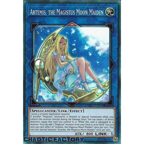 COLLECTOR'S Rare RA01-EN049 Artemis, the Magistus Moon Maiden 1st Edition NM