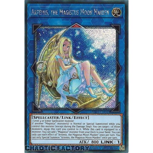 Platinum Secret Rare RA01-EN049 Artemis, the Magistus Moon Maiden 1st Edition NM