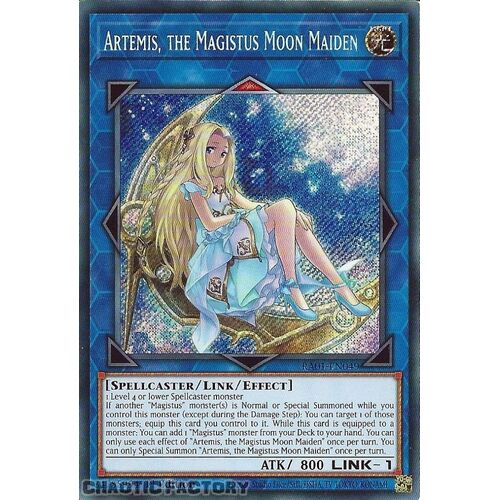 RA01-EN049 Artemis, the Magistus Moon Maiden Secret Rare 1st Edition NM